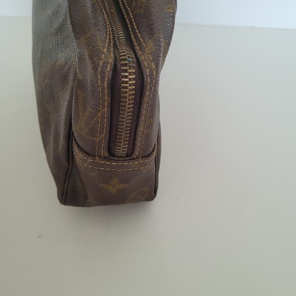 LOUIS VUITTON Trousse Toilette 28 Clutch Hand Bag Monogram Brown Zip Pouch - Picture 5 of 15